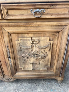 French 19th Century Provincial Style Bleached Walnut Two Door Buffet