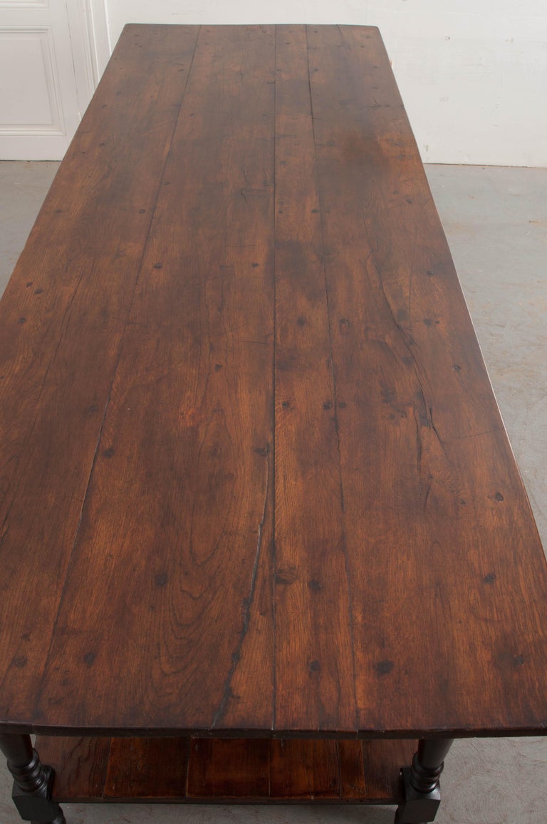 French 19th Century Provincial Walnut Drapery Table at 1stDibs