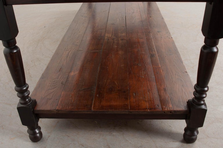 French 19th Century Provincial Walnut Drapery Table at 1stDibs