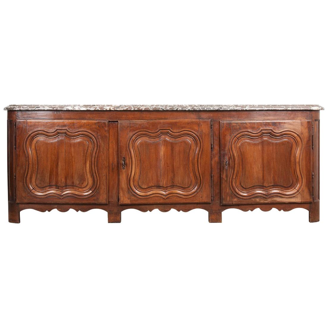 French 19th Century Provincial Walnut Enfilade For Sale