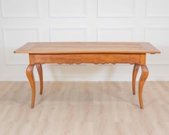French 19th Century Provincial Walnut Farm Table