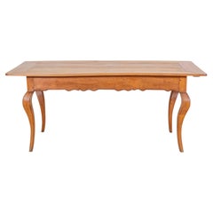 French 19th Century Provincial Walnut Farm Table