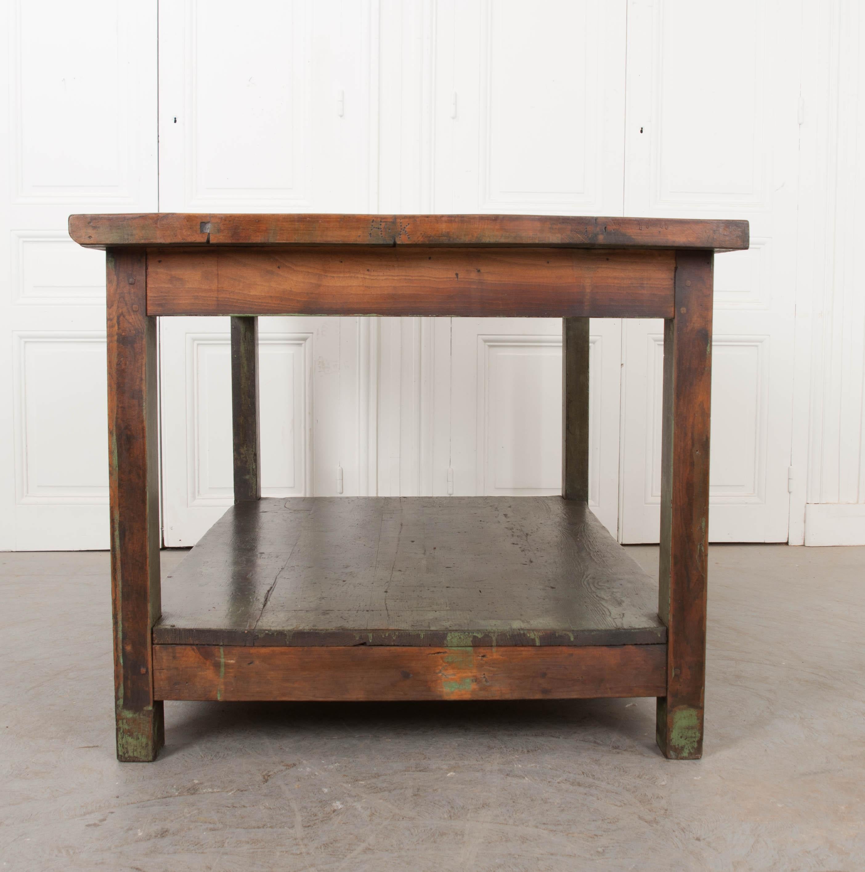 French 19th Century Provincial Walnut Work Table 9