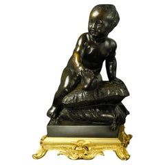 French 19th Century Putti Bronze Sculpture by Coustou