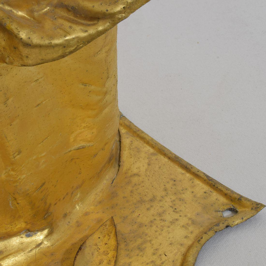 French 19th Century Rare Gilded Zinc Bull's Head Butcher's Sign For Sale 12