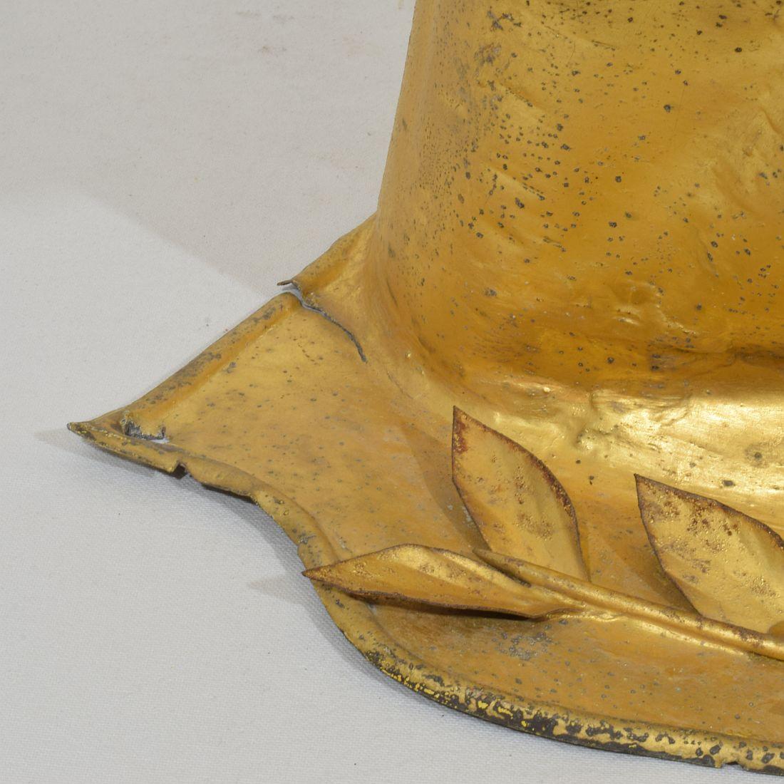 French 19th Century Rare Gilded Zinc Bull's Head Butcher's Sign For Sale 13