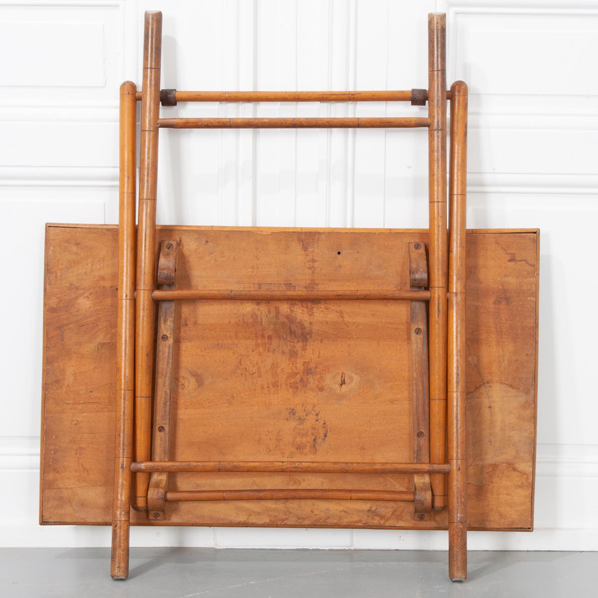 French 19th Century Rattan Folding Table 4