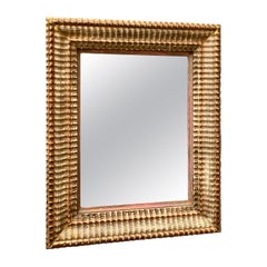 French 19th Century Rectangular And Bevelled Guilted Mirror