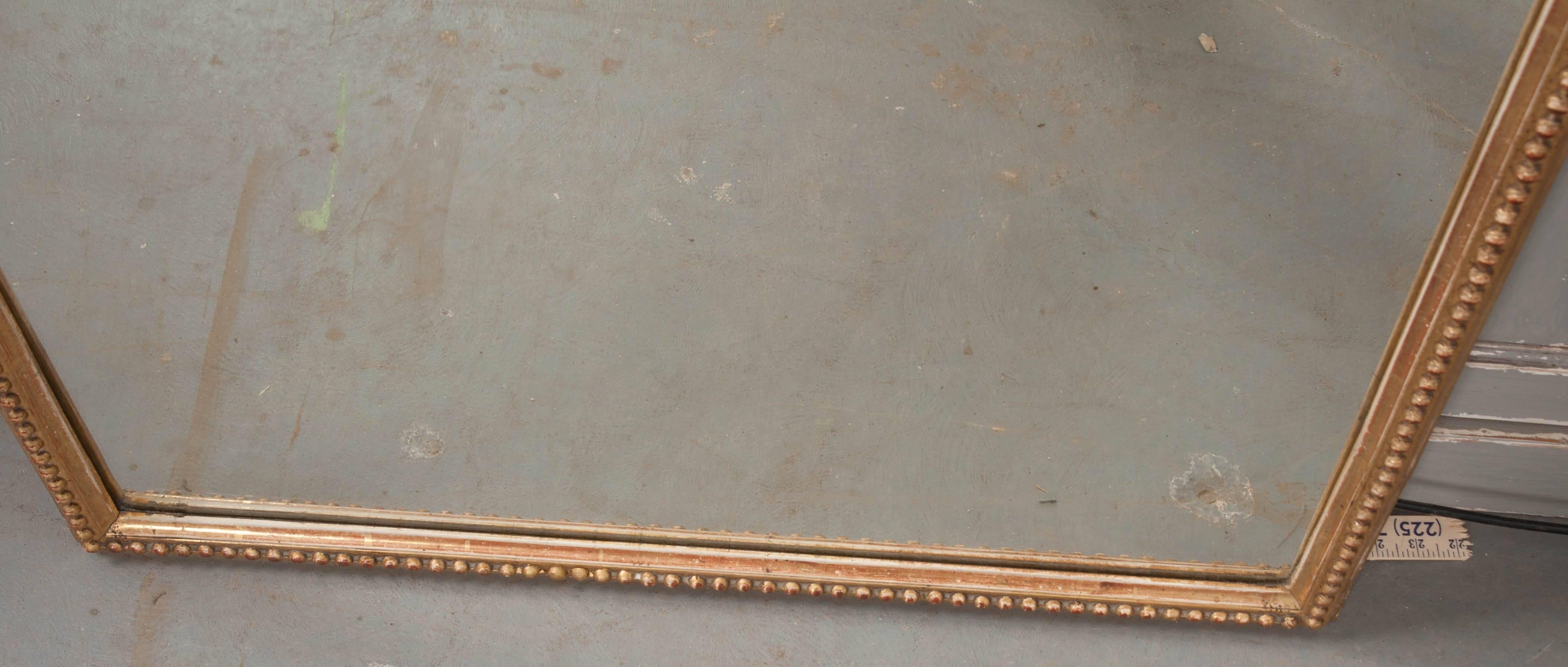 French 19th Century Rectilinear Gold Gilt Mirror 3