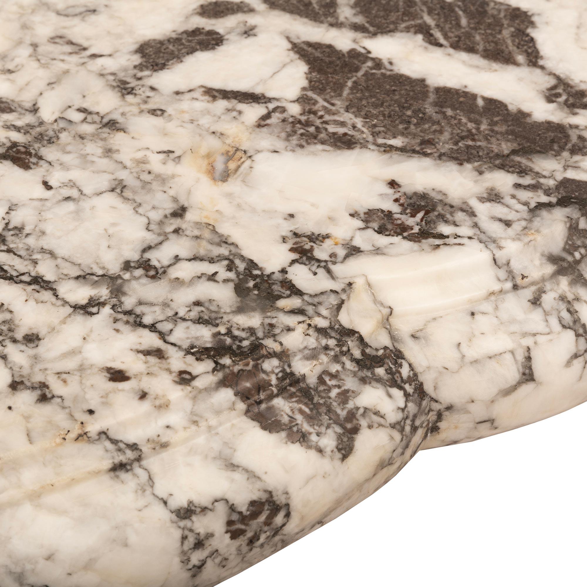 Breccia Marble French 19th century Regence st. Breccia Caprice marble console For Sale