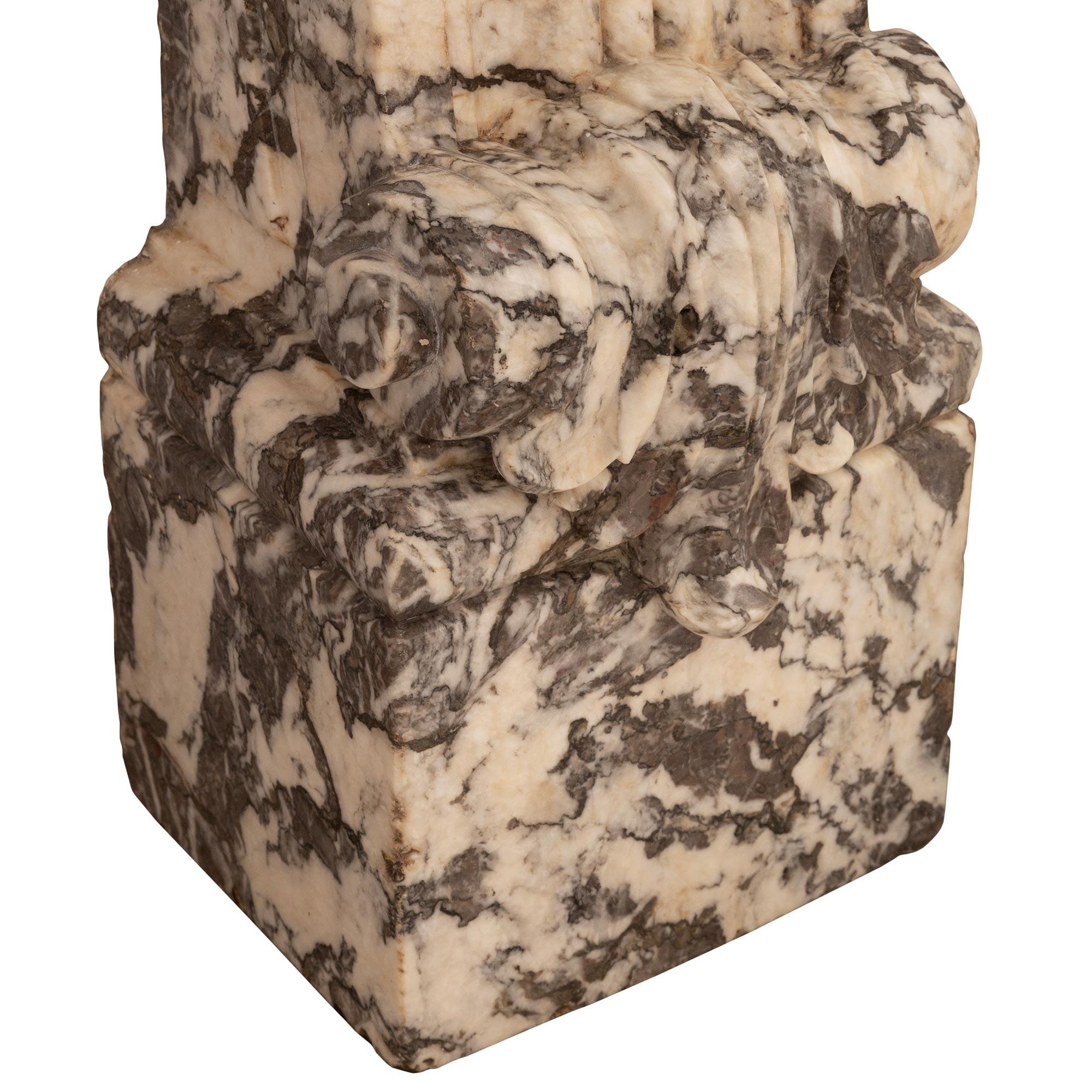 French 19th century Regence st. Breccia Caprice marble console For Sale 3
