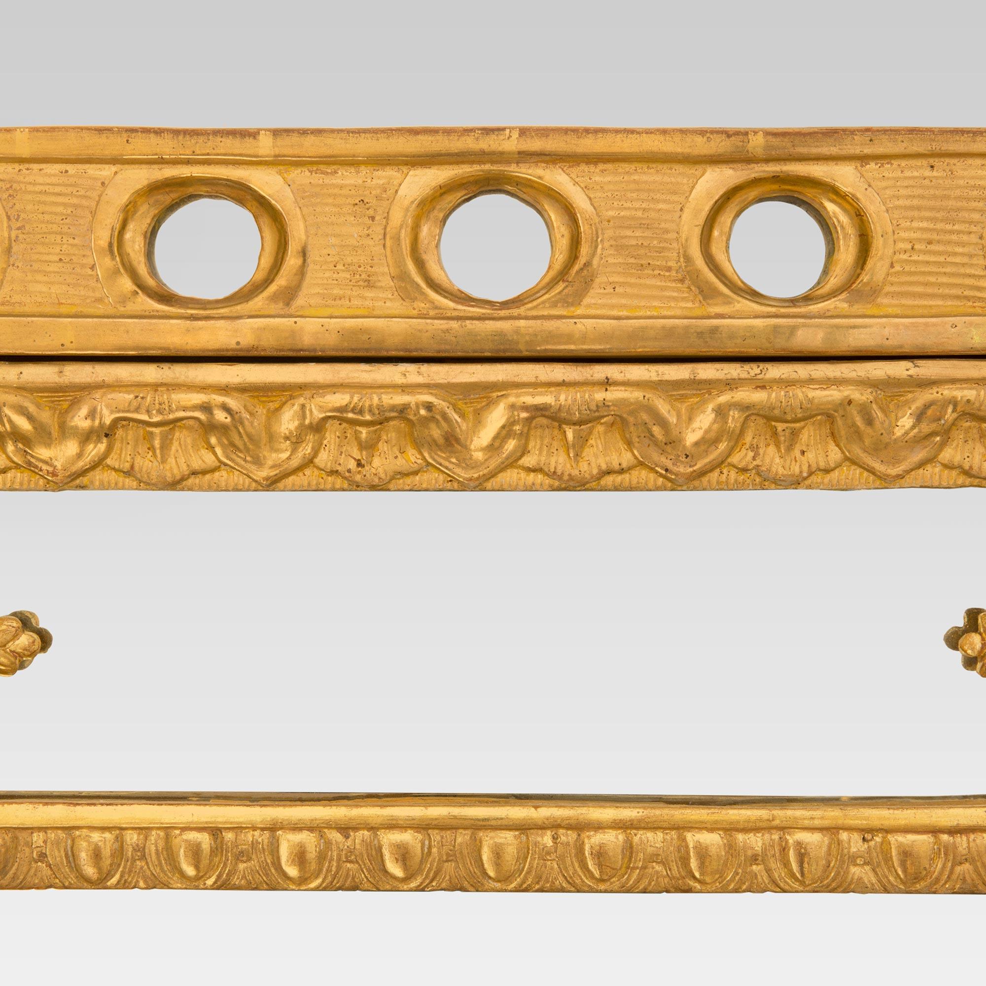 Doppelgerahmter Spiegel aus vergoldetem Holz, Rgence-Stil, 19. Jahrhundert im Angebot 3
