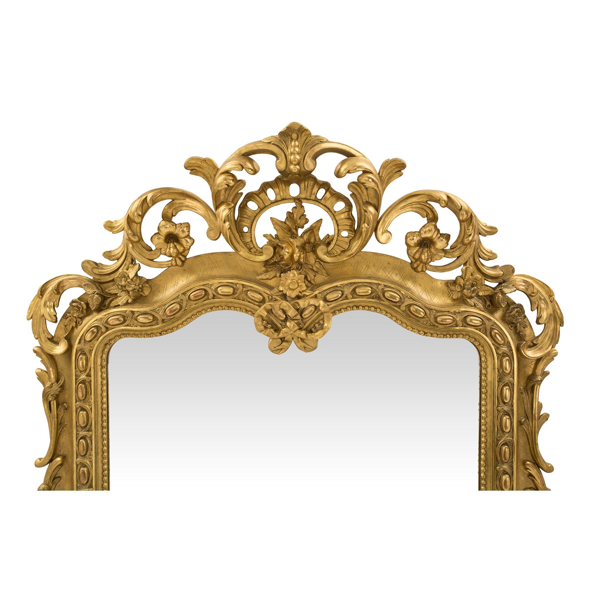 Regency French 19th Century Regence St. Giltwood Mirror For Sale
