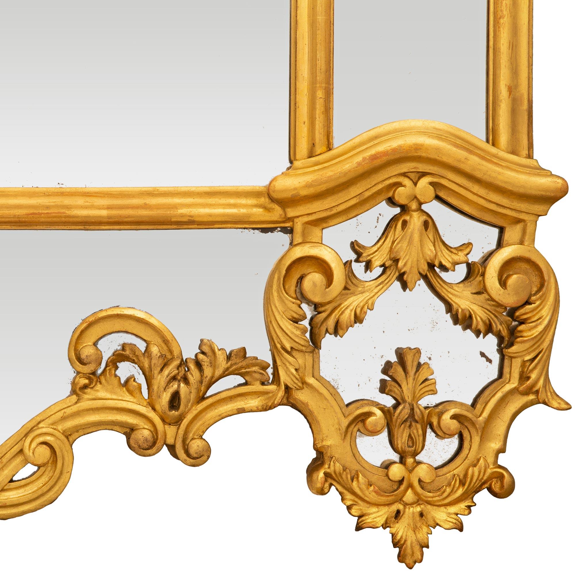 French 19th Century Regence St. Giltwood Mirror For Sale 4