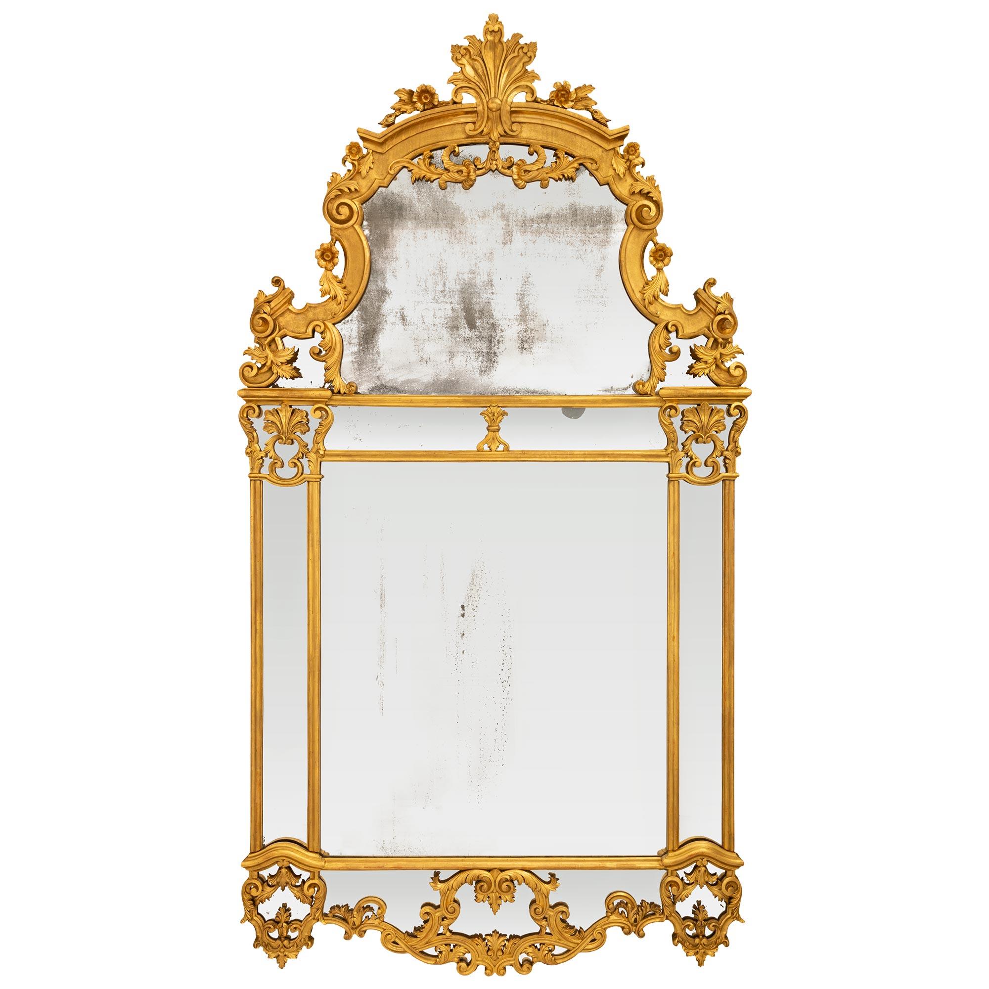 French 19th Century Regence St. Giltwood Mirror For Sale 5