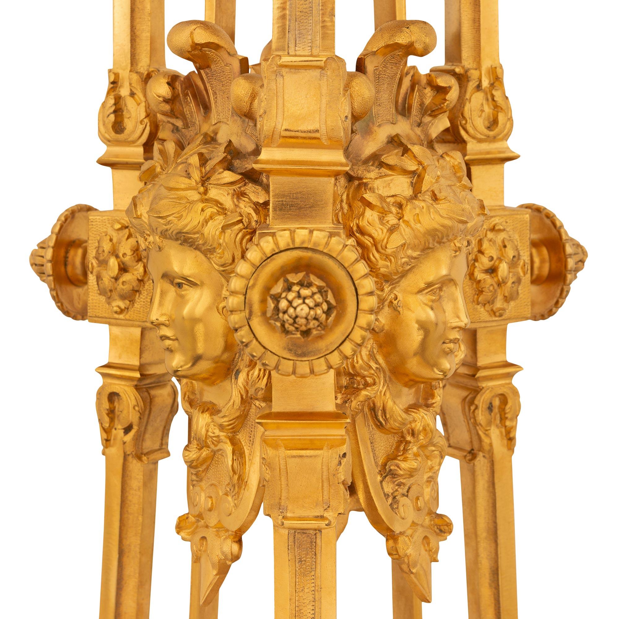 Jardinière/stand de style Renaissance du 19ème siècle en bronze, marbre et bronze doré en vente 1