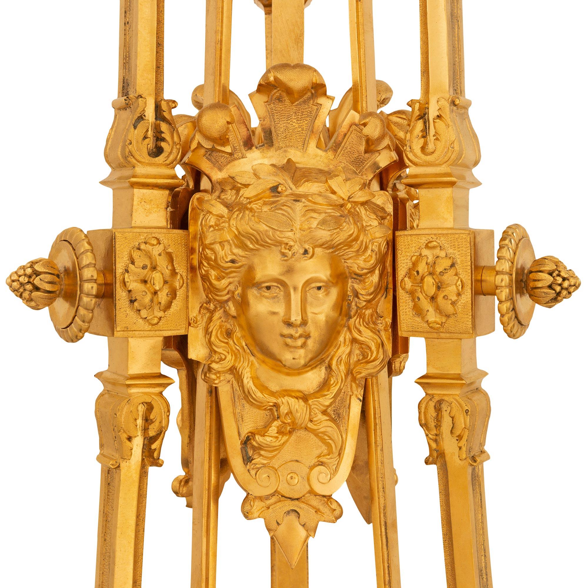 Jardinière/stand de style Renaissance du 19ème siècle en bronze, marbre et bronze doré en vente 2