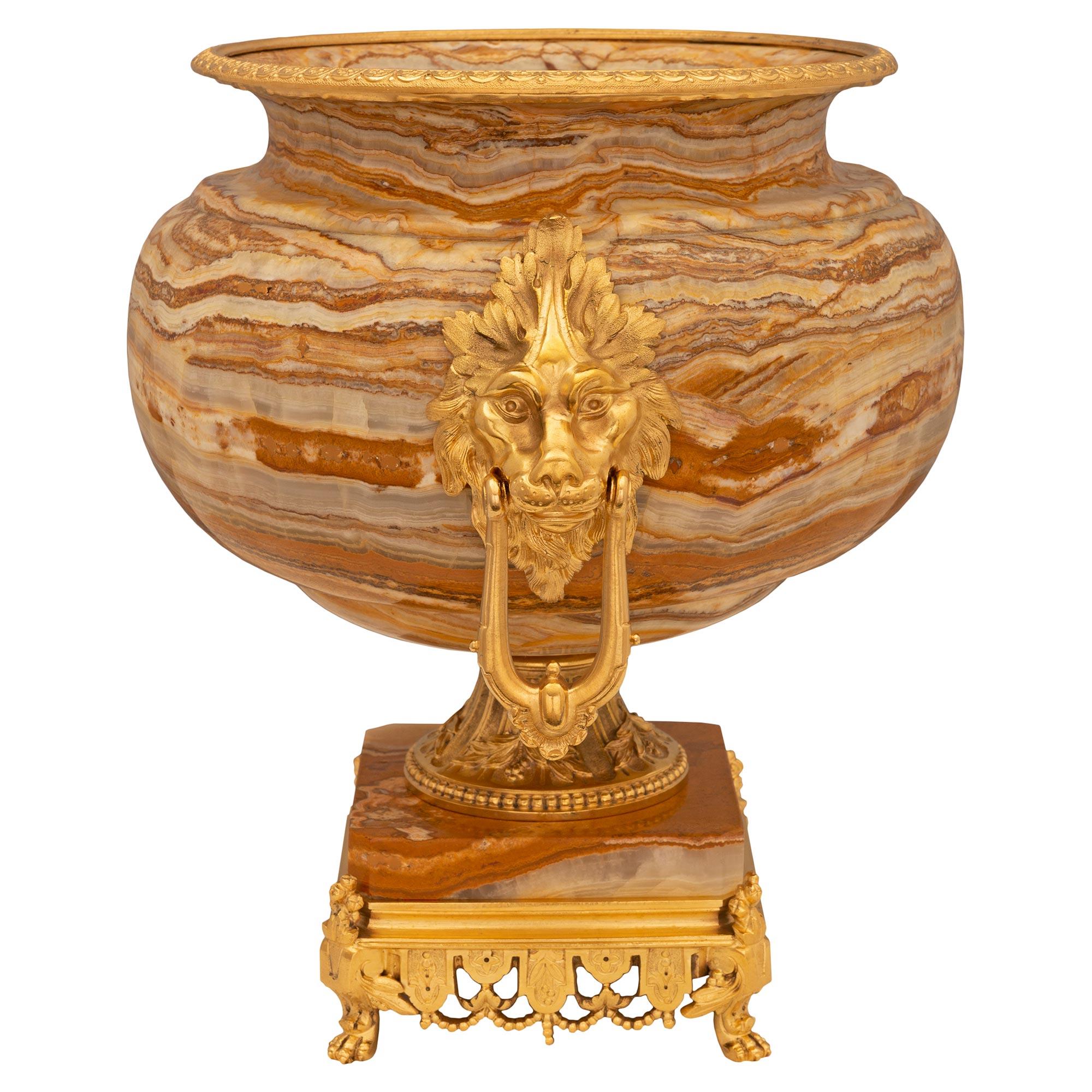 French 19th Century Renaissance St. Ormolu And Alabastro Fiorito Marble Urn For Sale 2