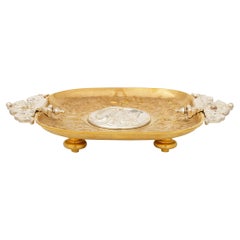 French 19th century Renaissance st. Ormolu and Silvered Bronze tray/centerpiece
