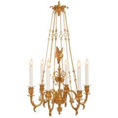 French 19th Century Renaissance St. Ormolu Five Arm Chandelier