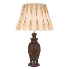 French 19th Century Renaissance St. Patinated Bronze Lamps Signed Levillain