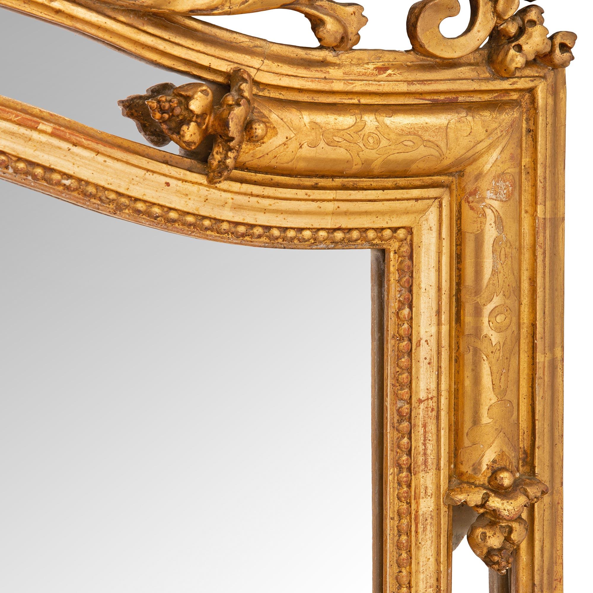 French 19th Century Renaissance Style Double Frame Giltwood Mirror 3