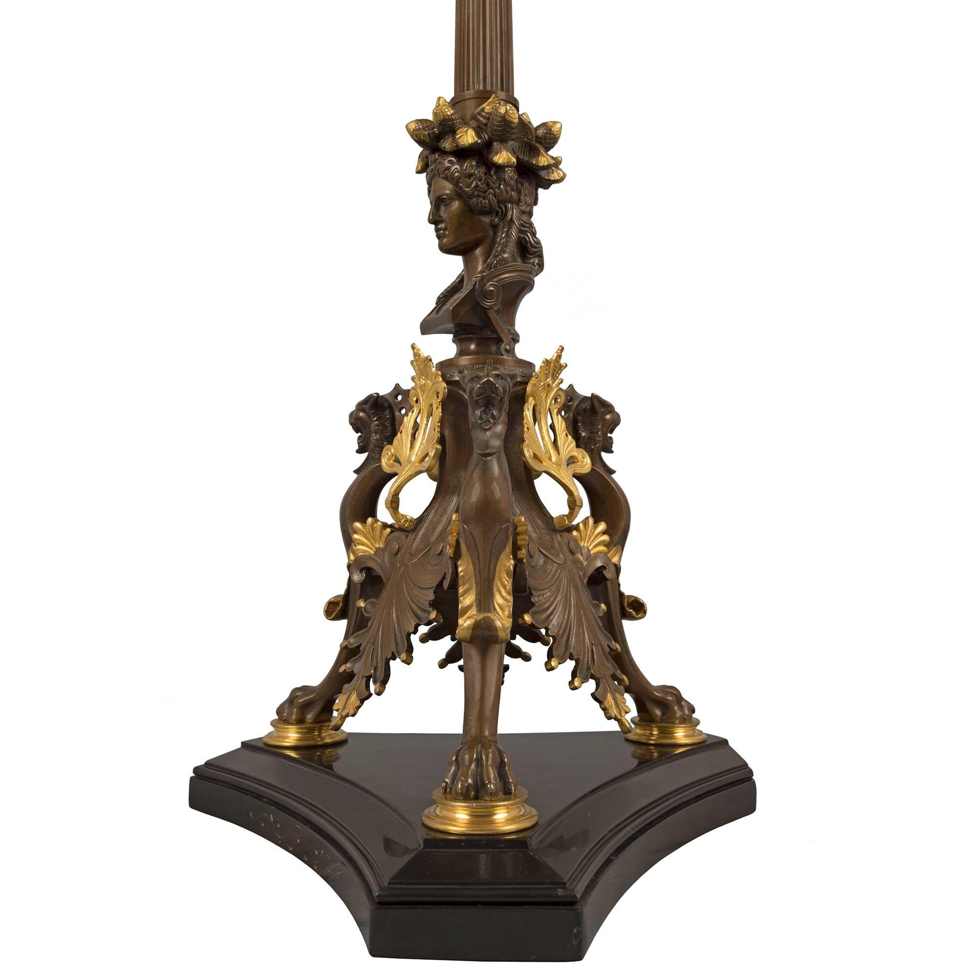 French 19th Century Renaissance Style Ormolu and Patinated Bronze Candelabras For Sale 8