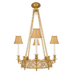 French 19th Century Renaissance Style Ormolu and Silvered Bronze Chandelier