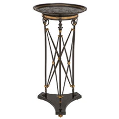 Antique French 19th Century Renaissance Style Patinated Bronze Tazza Designed Side Table