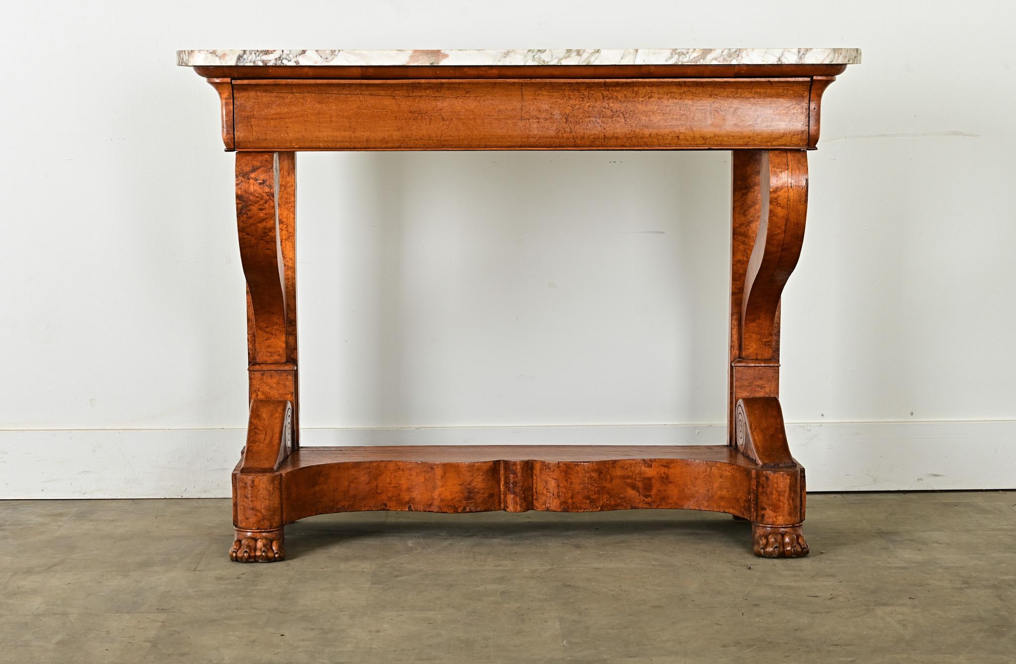 Veneer French 19th Century Restauration Console