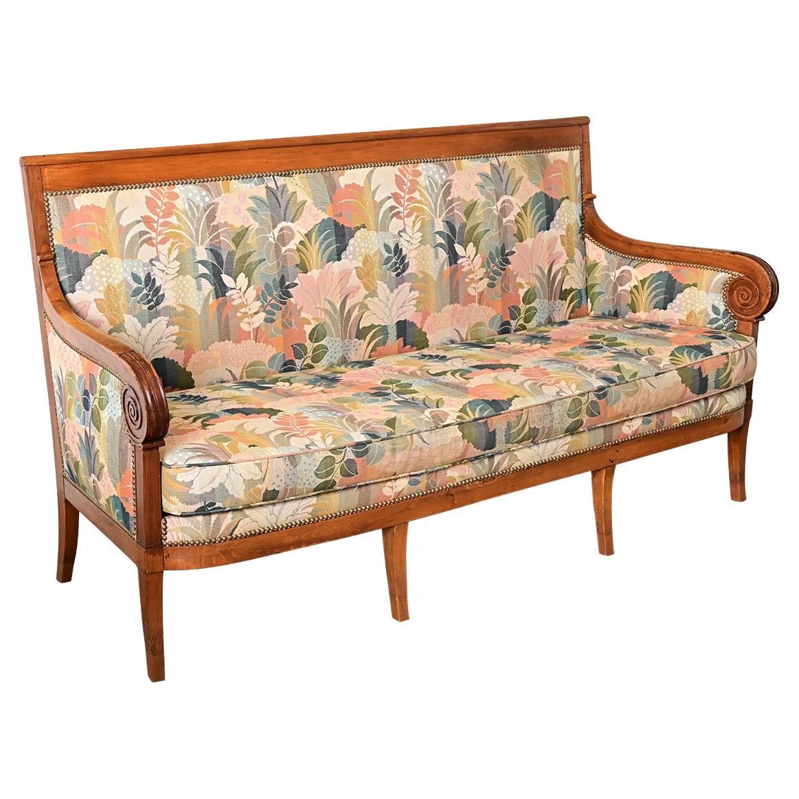 French 19th Century Restauration Fruitwood Settee