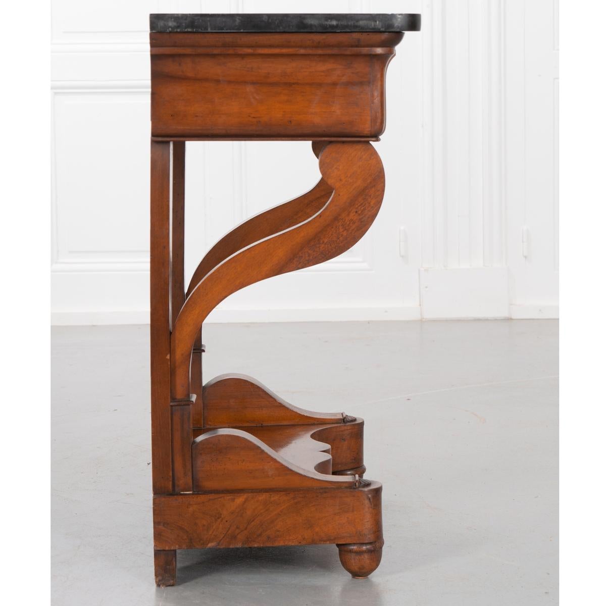 Mahogany French 19th Century Restauration-Style Console For Sale