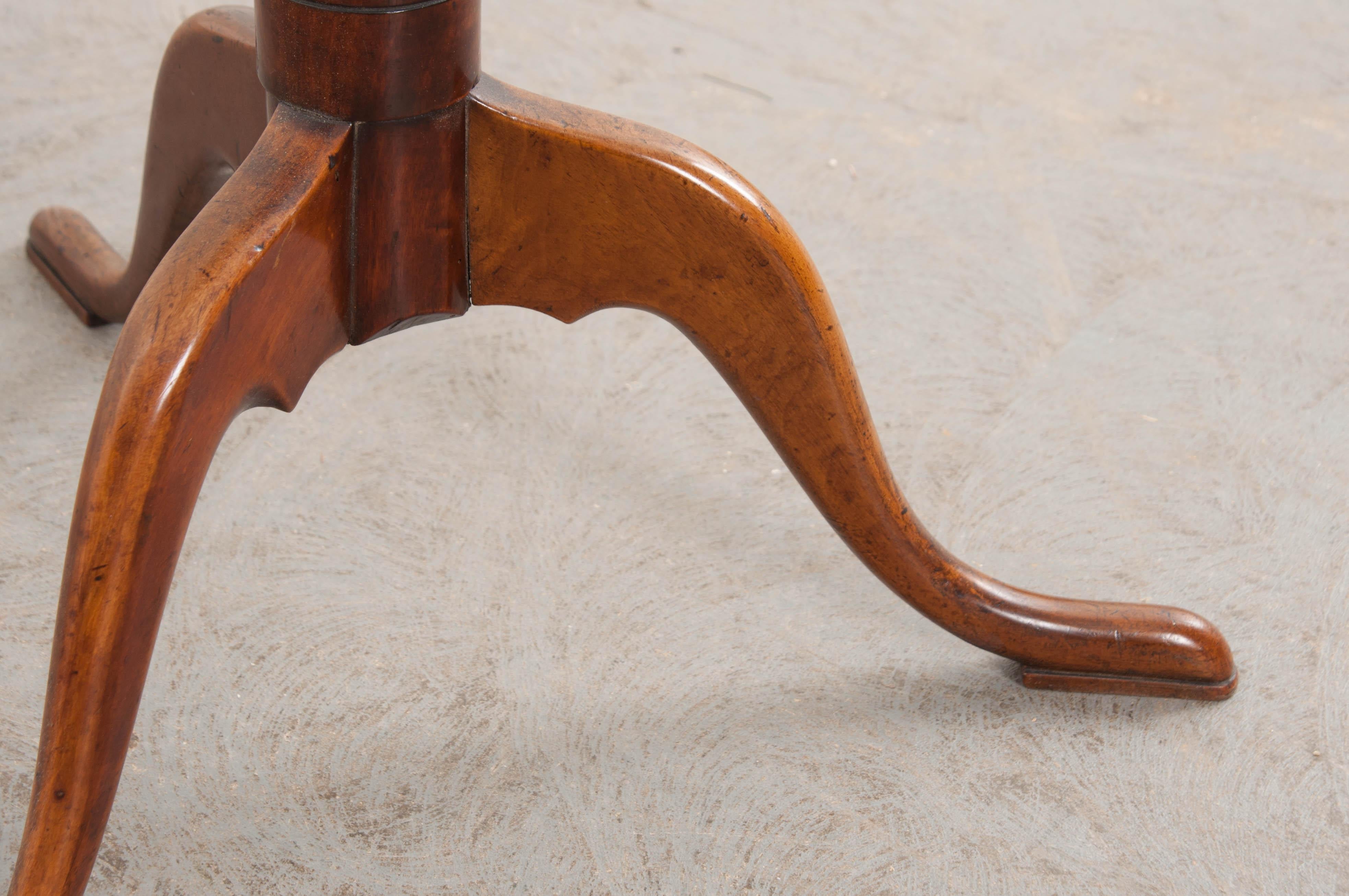 French 19th Century Restauration Walnut Tilt-Top Tea Table 1