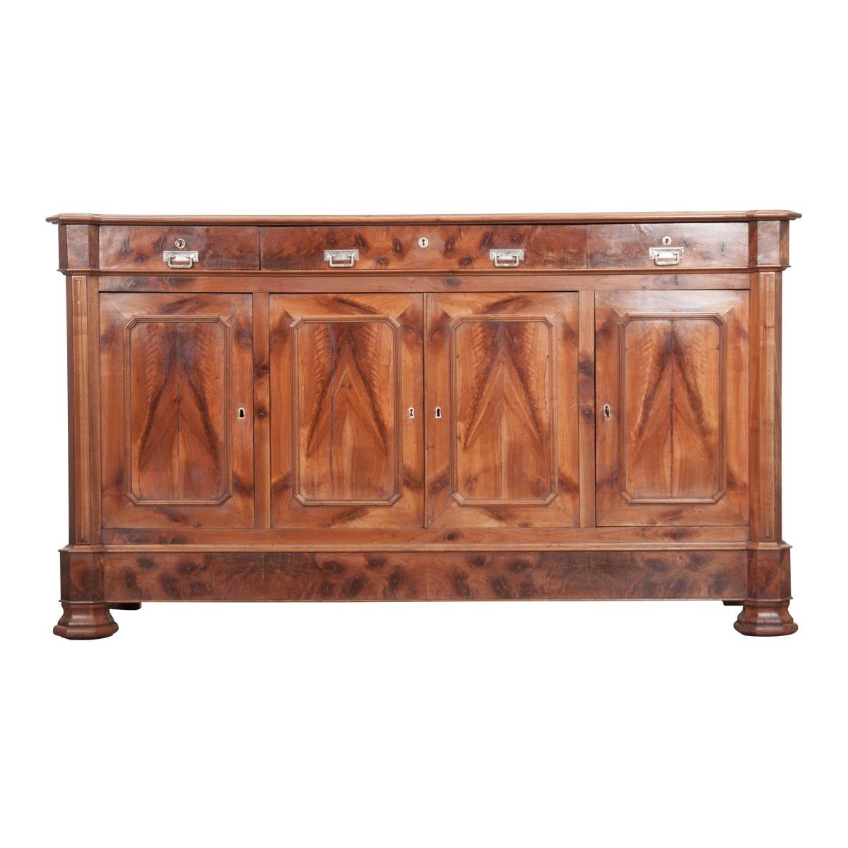 French 19th Century Restoration Walnut Enfilade