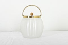 French 19th Century Ribbed Glass Sugar Caddy