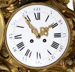 French 19th Century Rococo Cartel Wall Clock, in the Louis XVI Style
