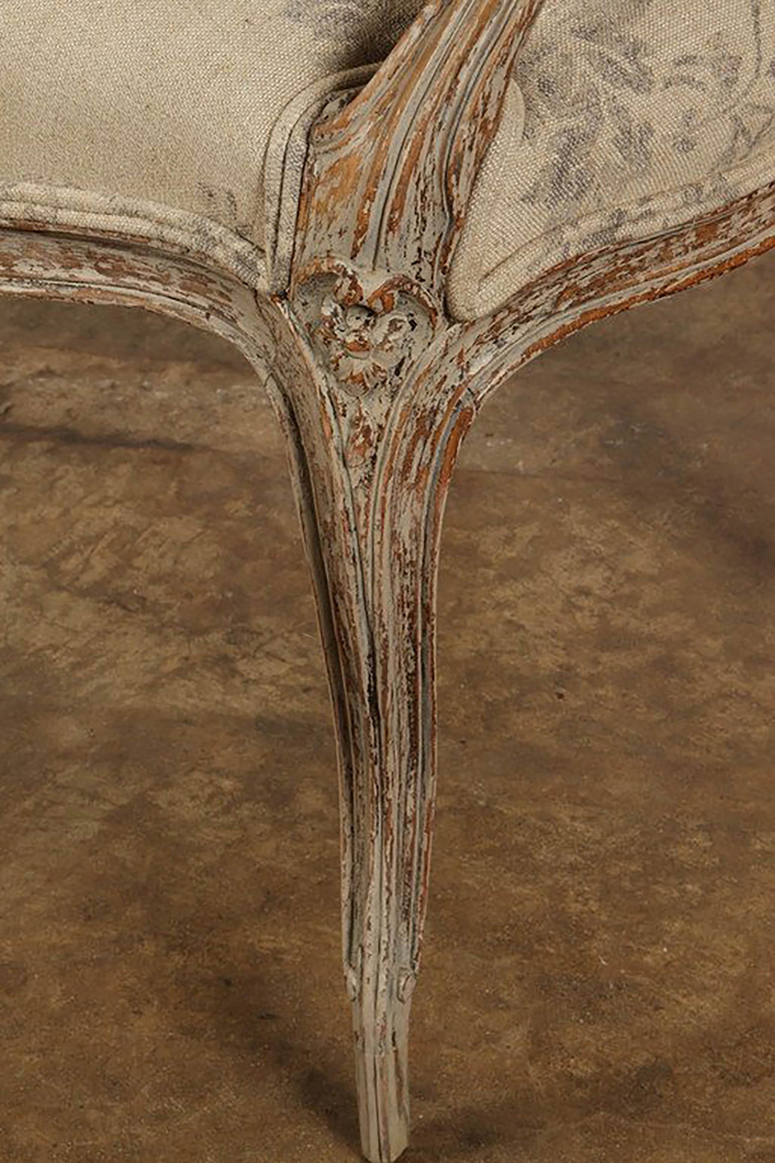 Rococo Fauteuil français du 19e siècle de style rococo en vente