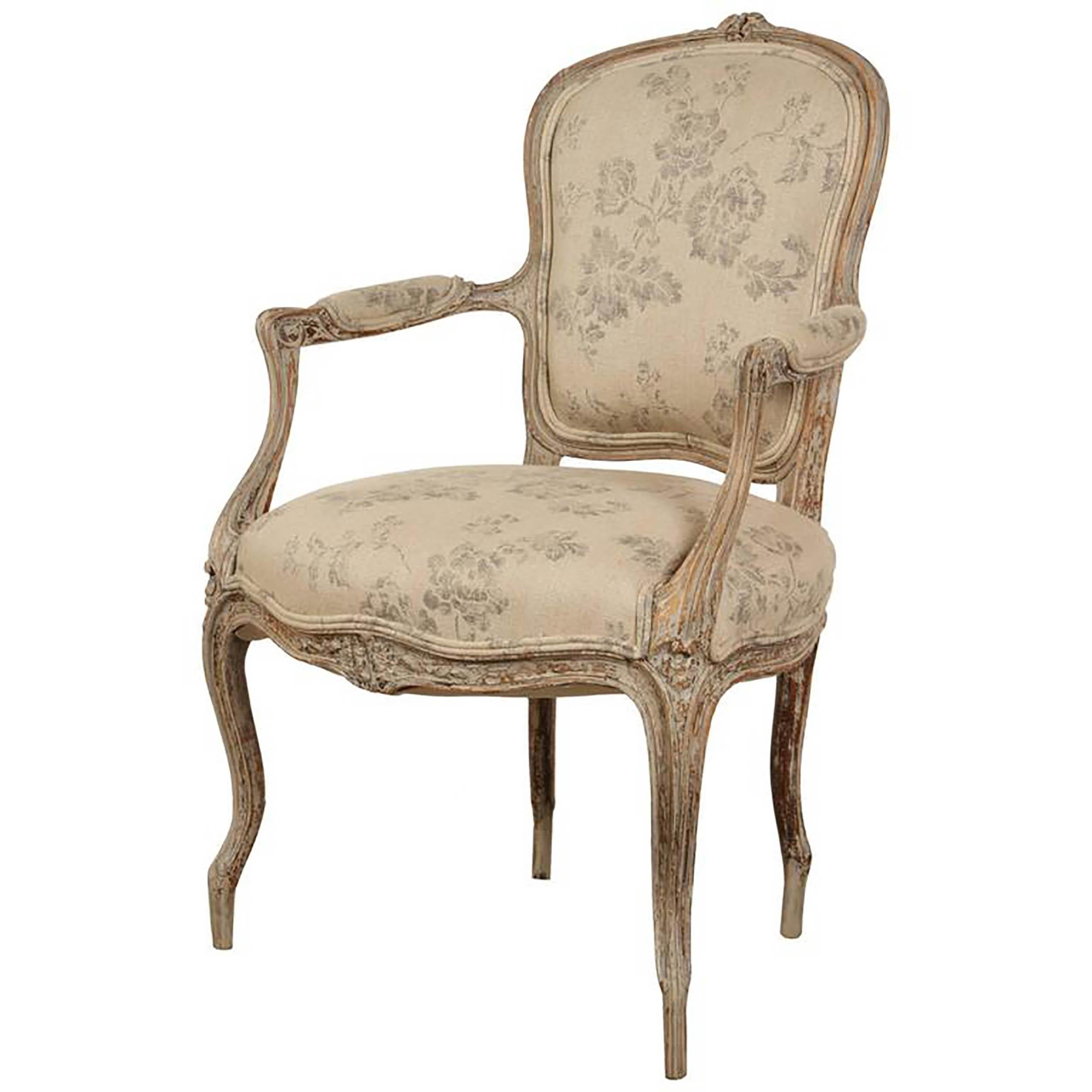 French 19th Century Rococo Style Armchair For Sale 1