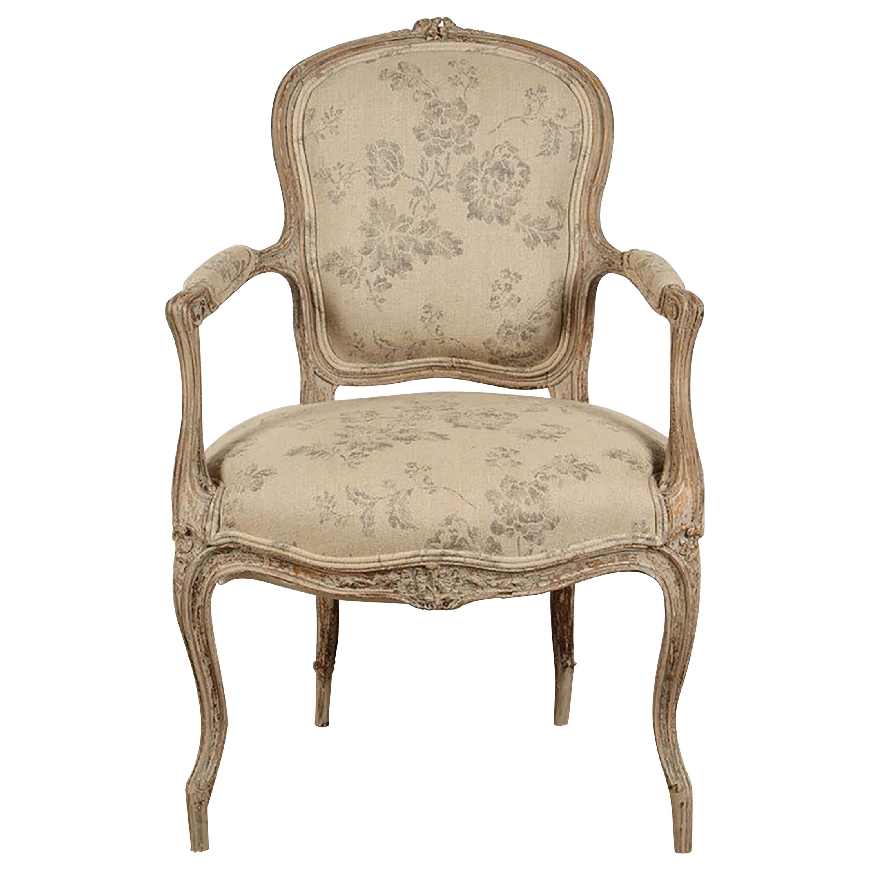 French 19th Century Rococo Style Armchair