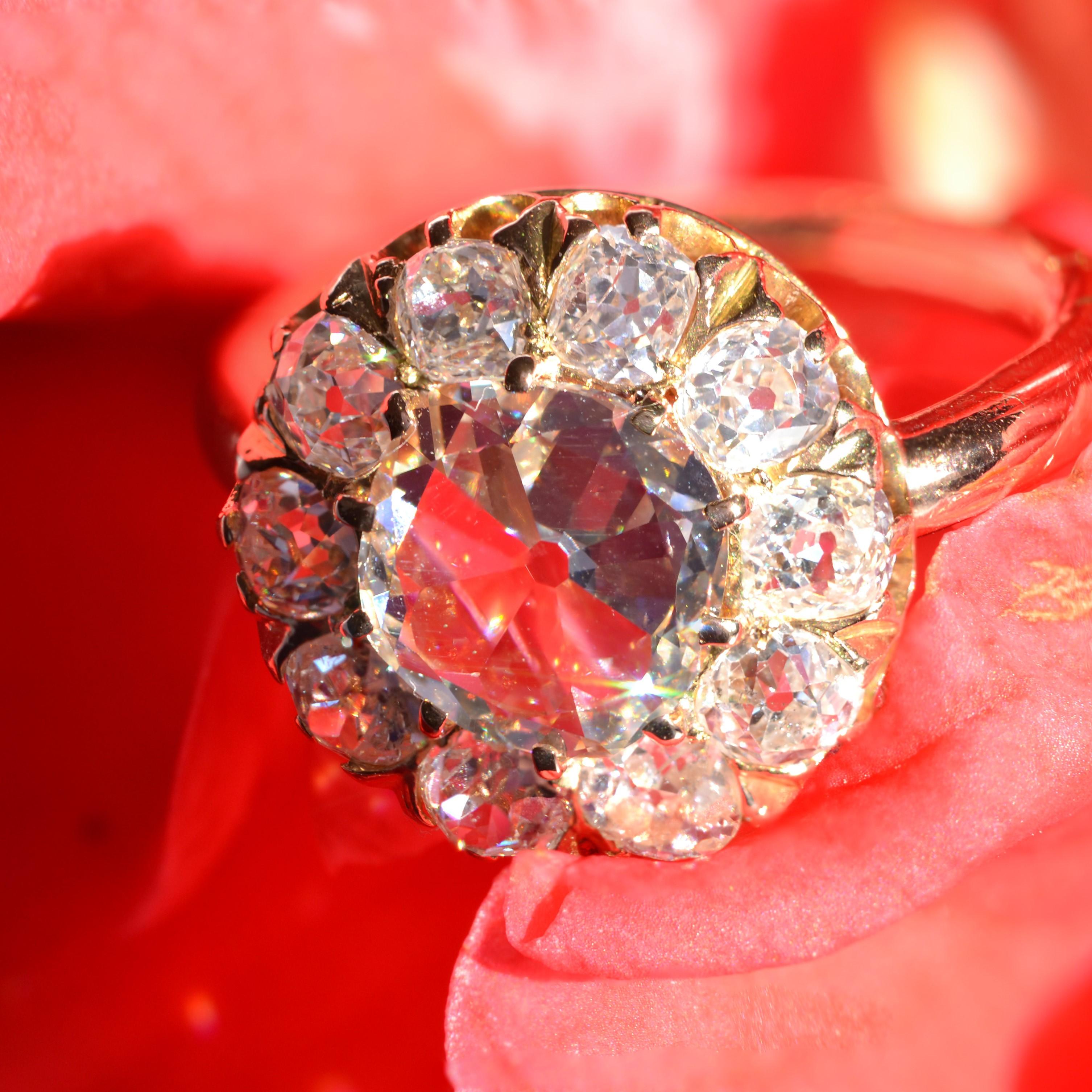 daisy oval engagement ring