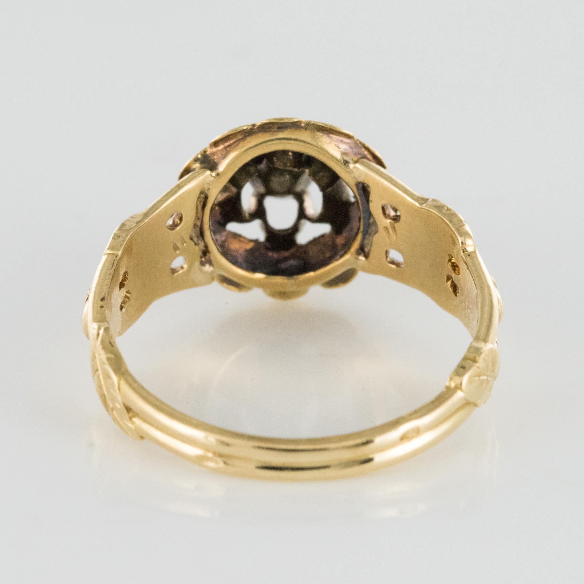 French 19th Century Rose-Cut Diamond Solitary Ring 8