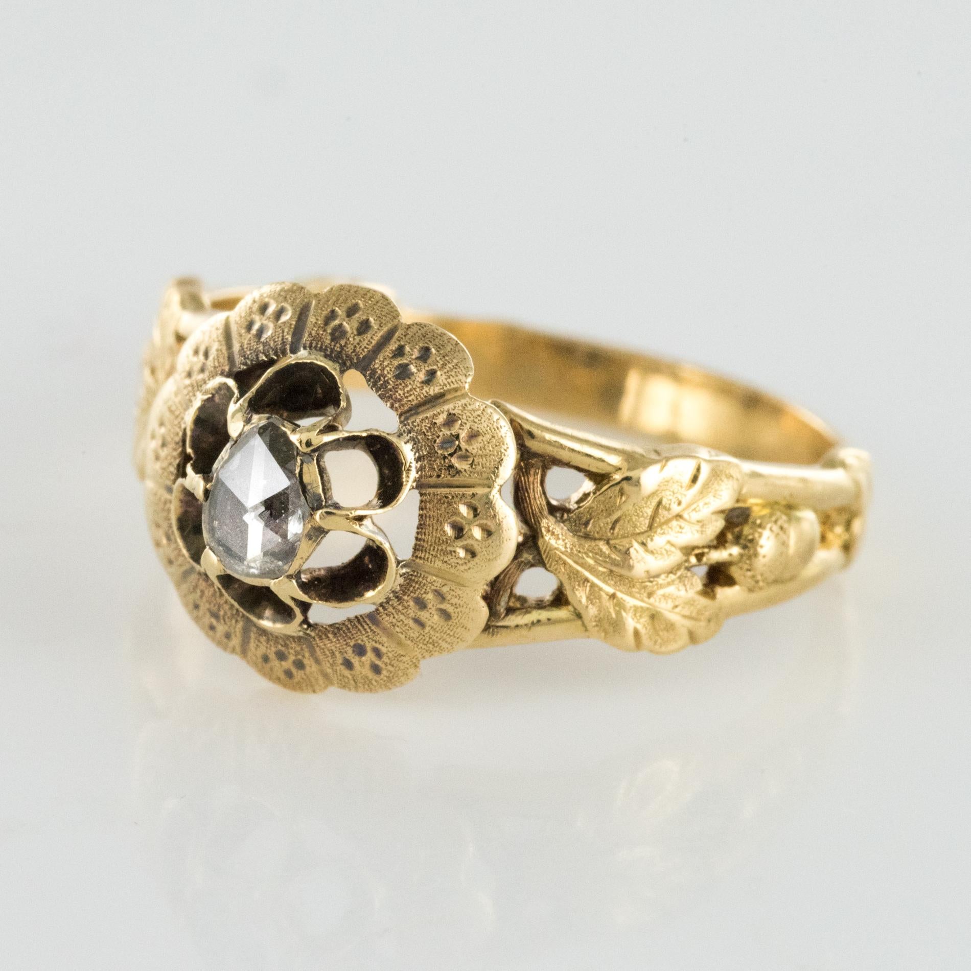 Women's French 19th Century Rose-Cut Diamond Solitary Ring