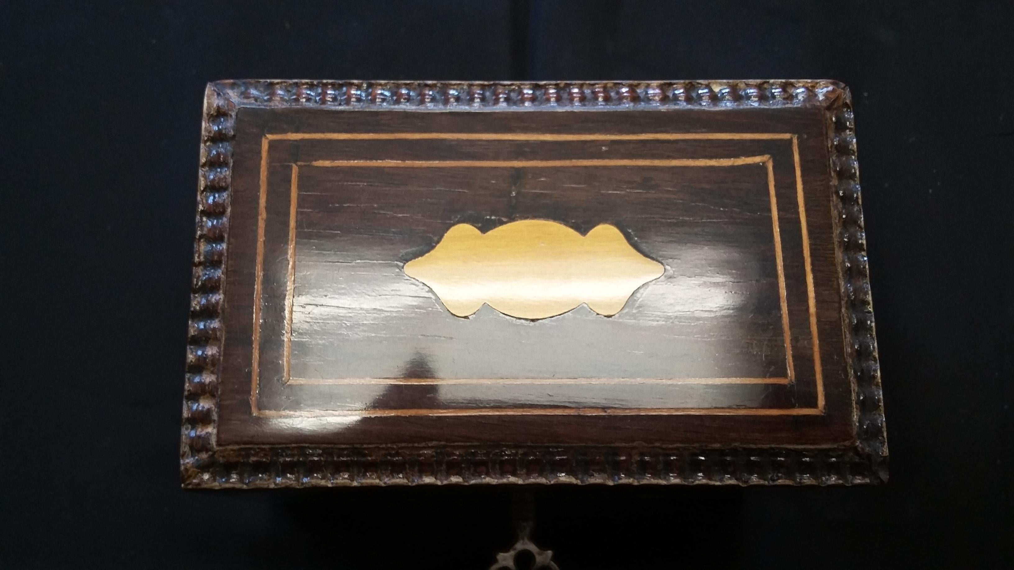 French 19th Century Rosewood Bank Box 1