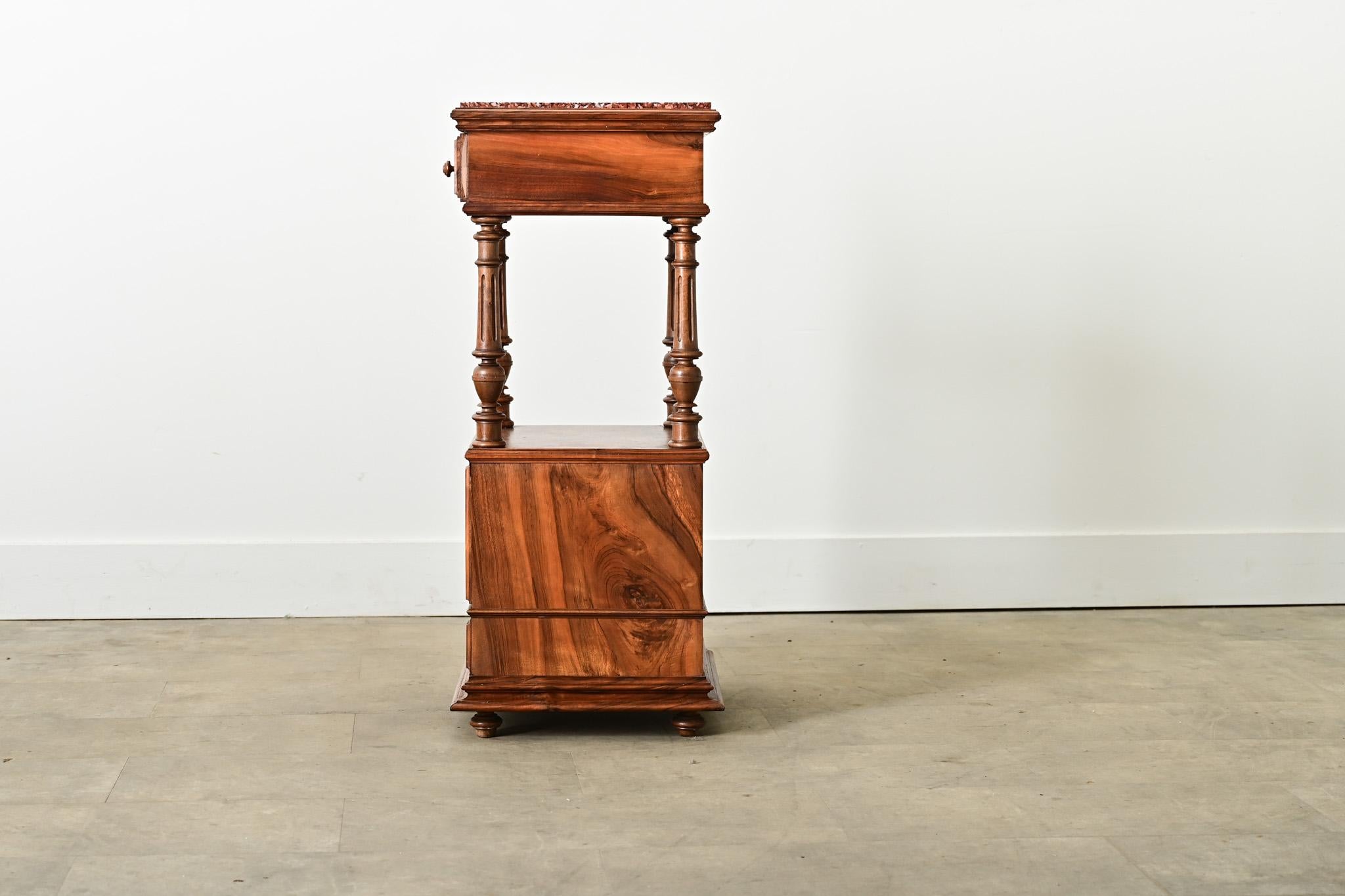 French 19th Century Rosewood Bedside Table For Sale 4