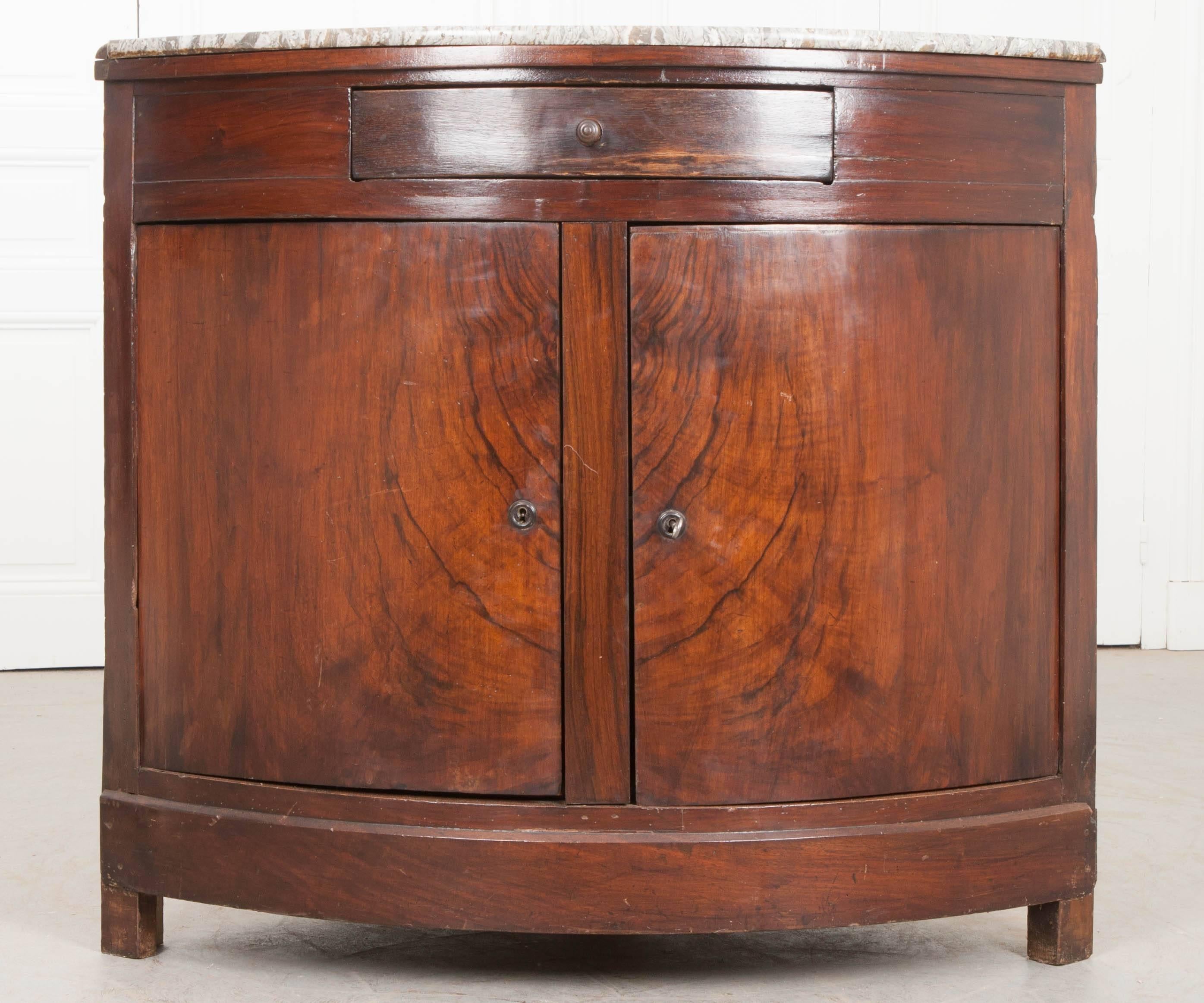 French 19th Century Rosewood Demilune Corner Buffet 5