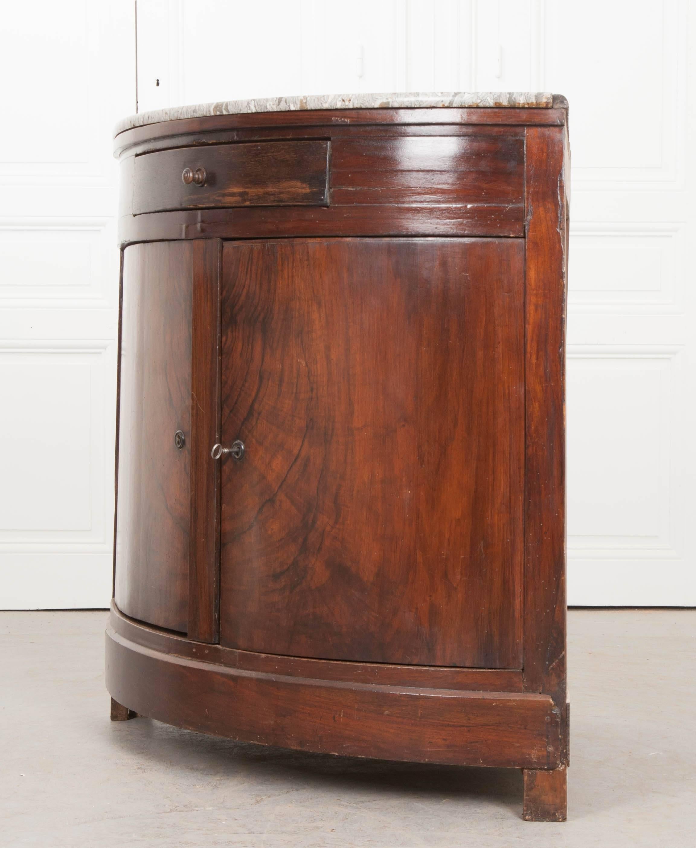 French 19th Century Rosewood Demilune Corner Buffet 4