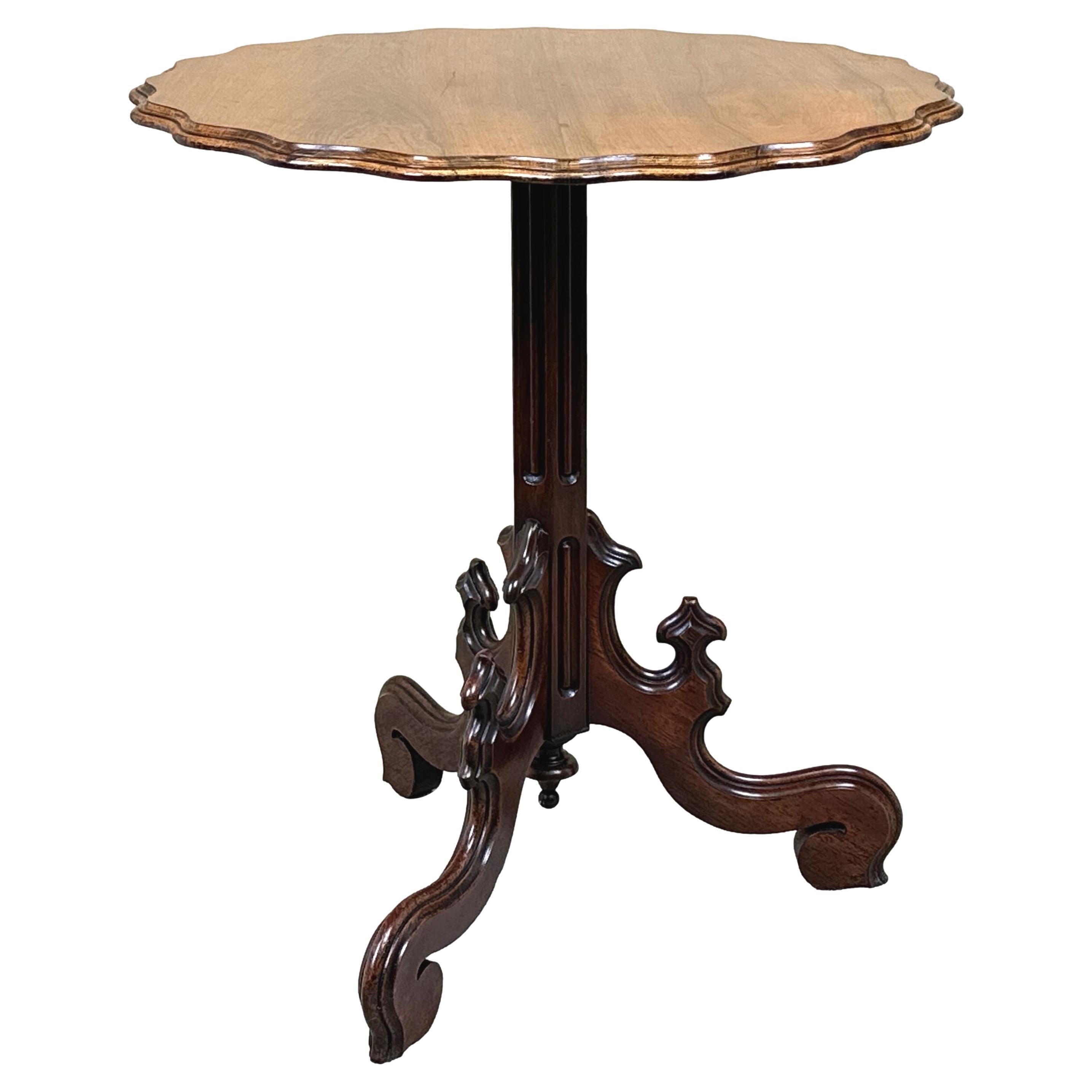 French 19th Century Rosewood Lamp Table