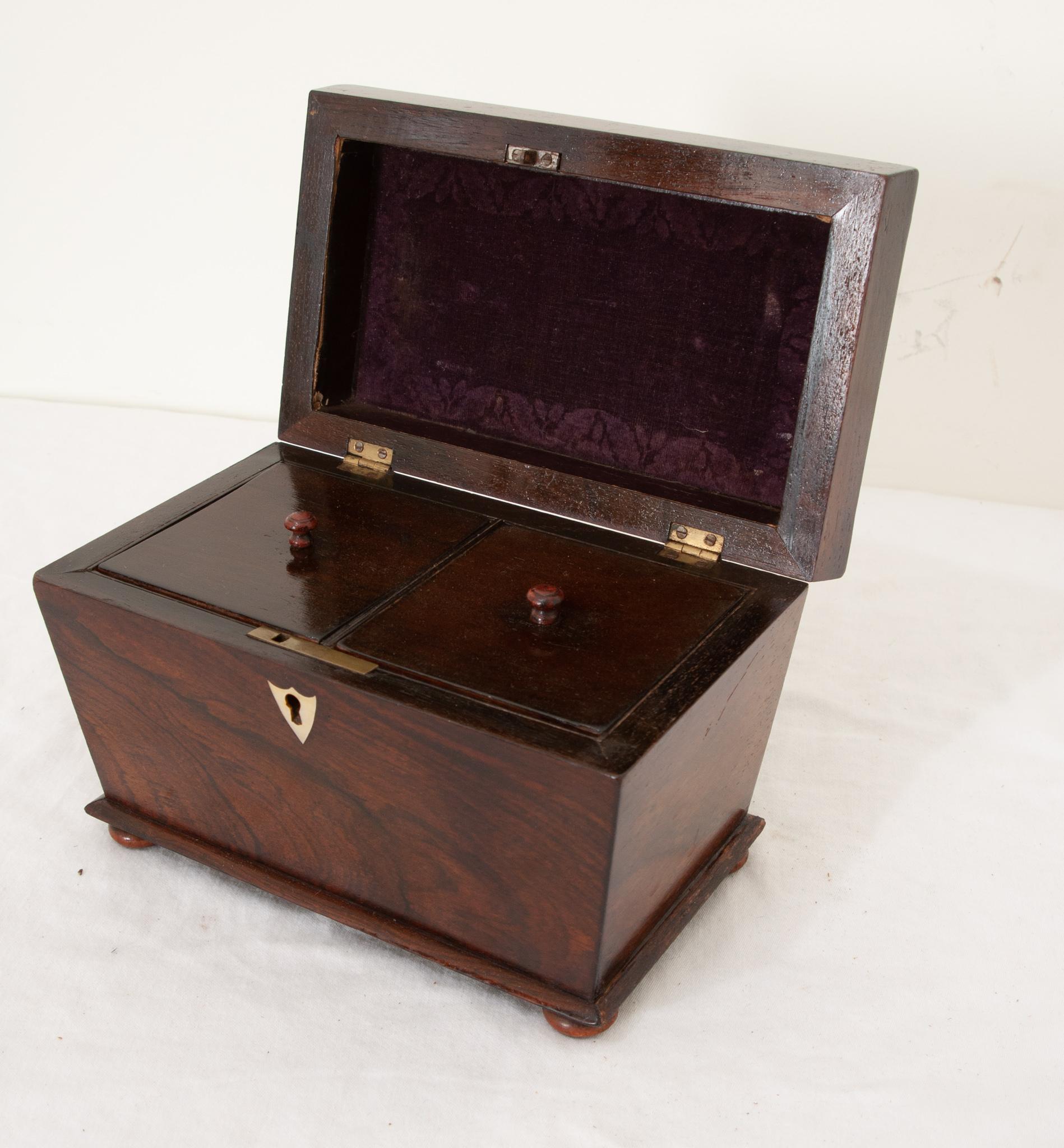 Other French 19th Century Rosewood Tea Caddy