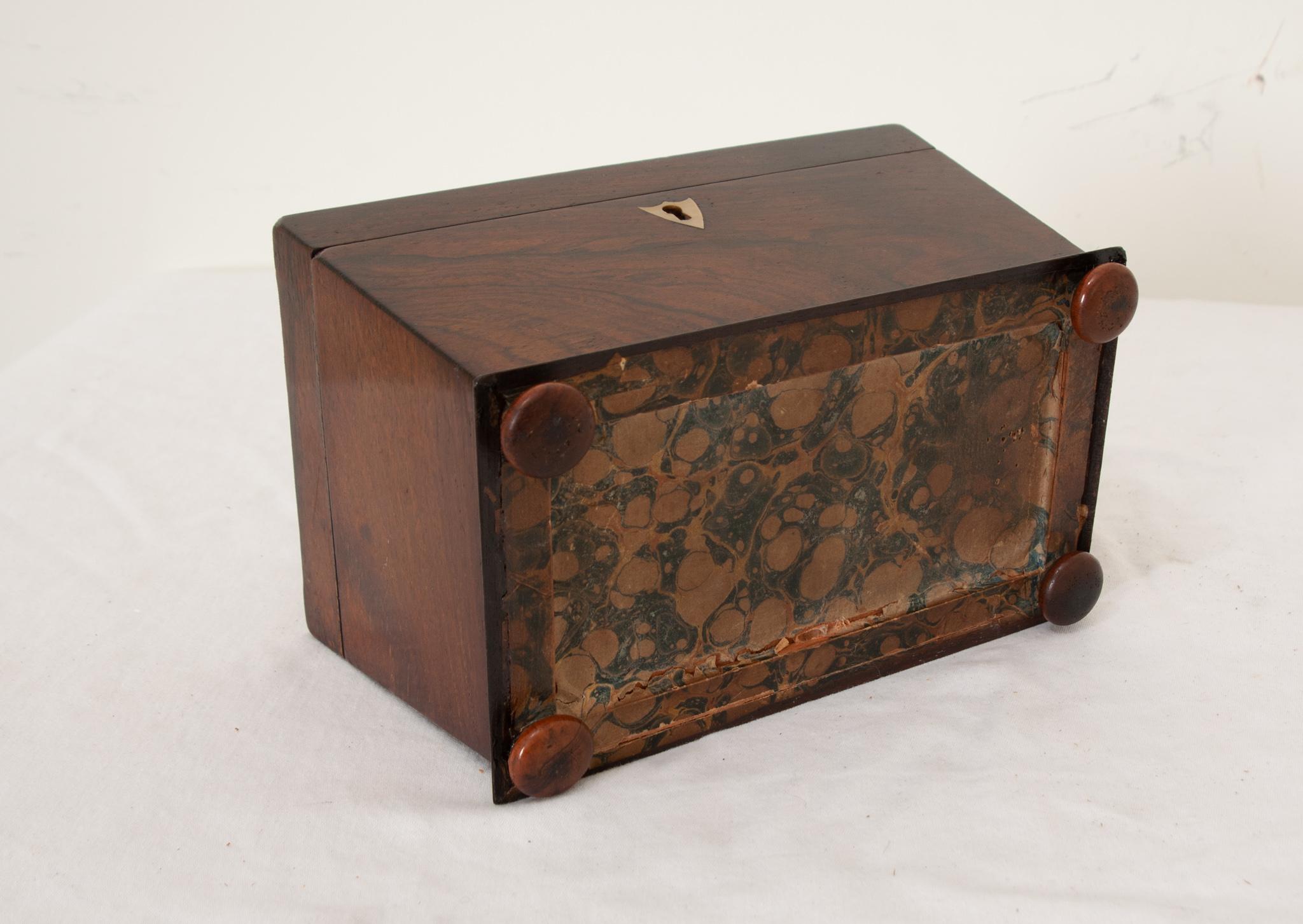 French 19th Century Rosewood Tea Caddy 4