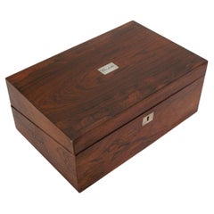 Vintage French 19th Century Rosewood Writing Box